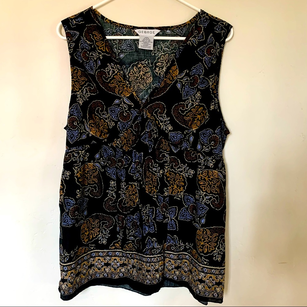 George 100% Cotton Sleeveless top Size XL
